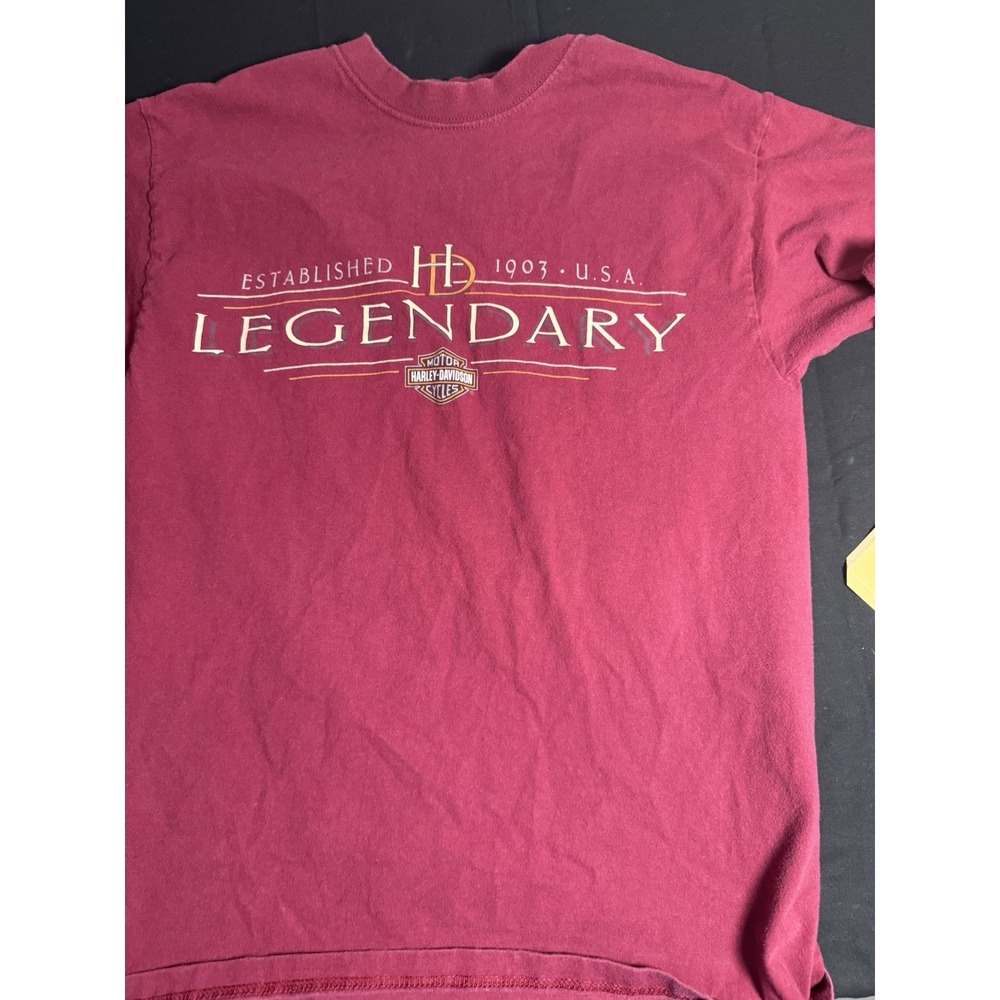 Vintage Y2K Harley-Davidson Winchester VA Maroon Tee M Legendary‎